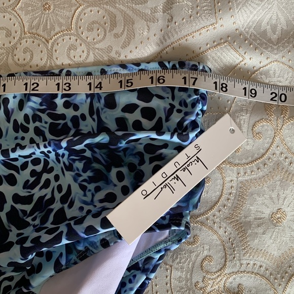 NICOLE MILLER STUDIO.NWT. Plus Size High Waisted Bottom W/Side Shirring.… - Picture 6 of 6